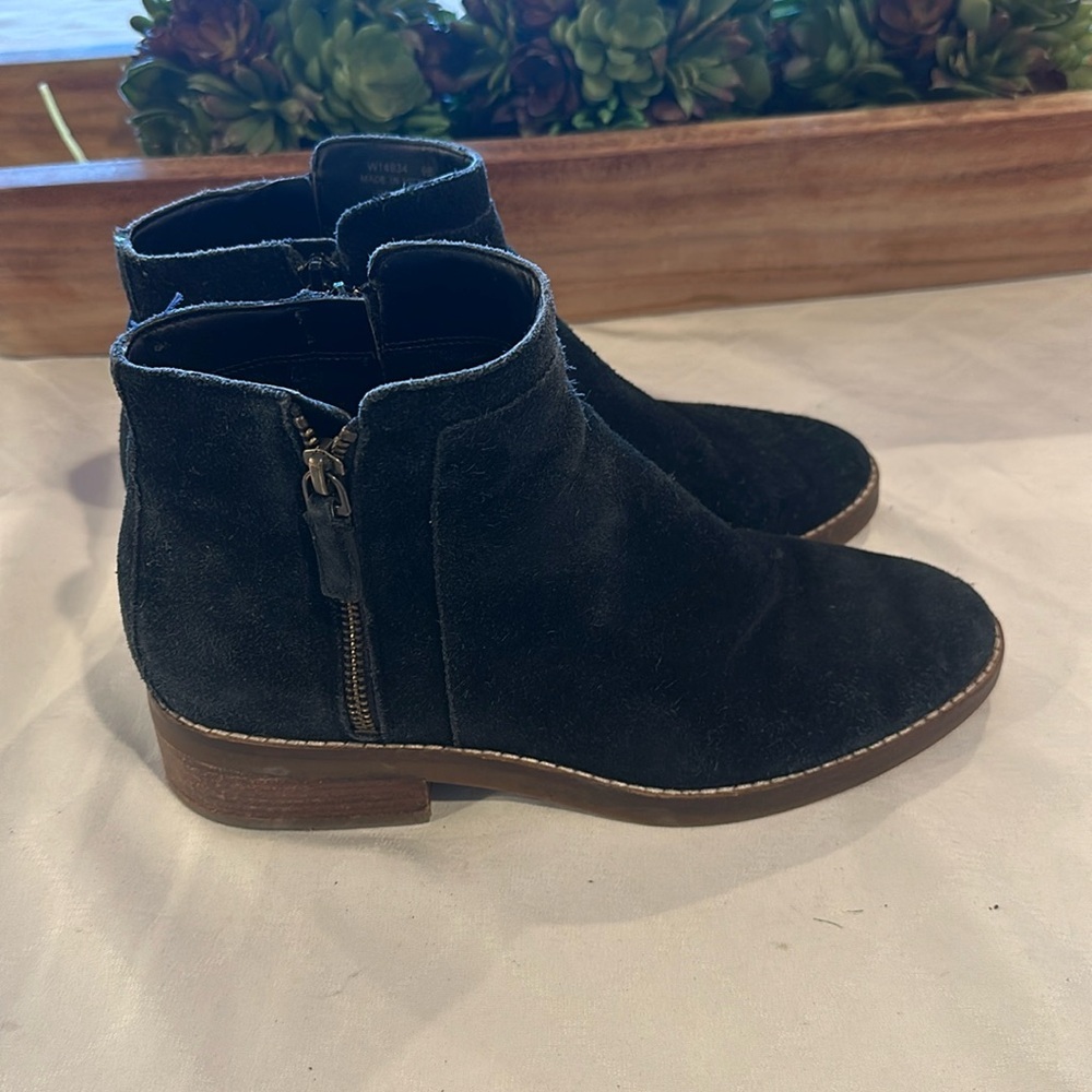 Cole Haan Black Suede Ankle Boots